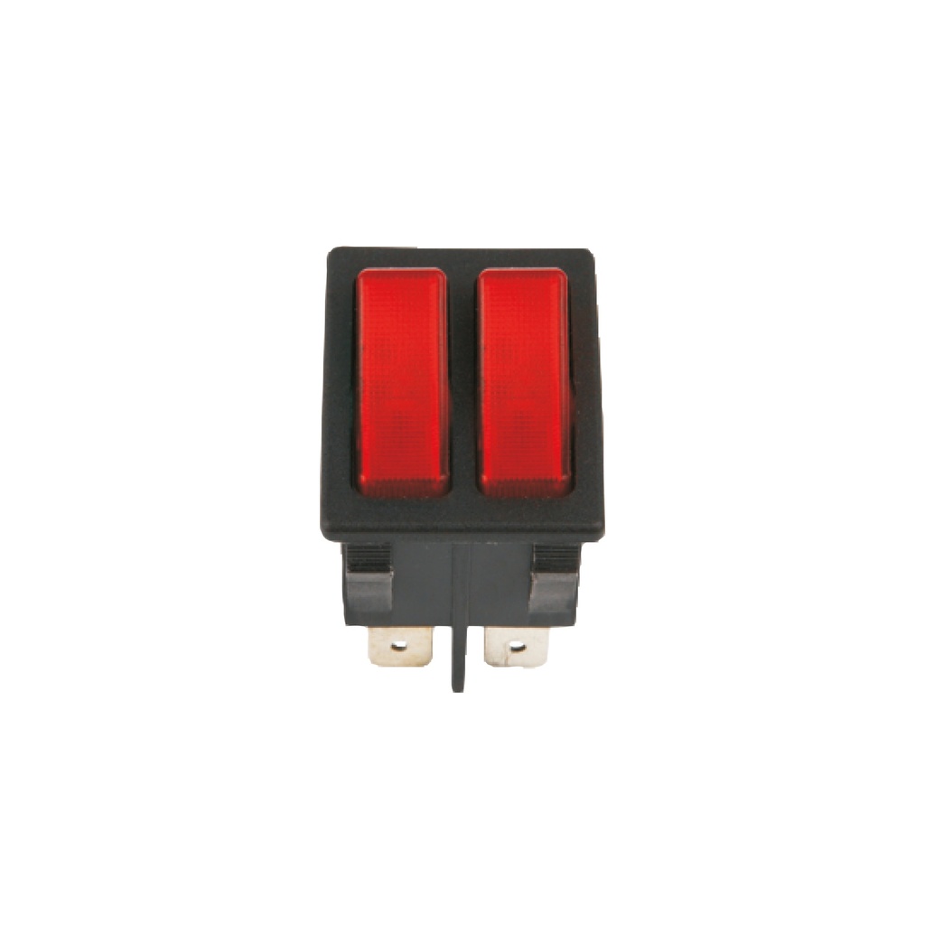 [IL903RR] 2 INTERRUPTOR TECLA LUMIN.1P ROJO-ROJO GAVE