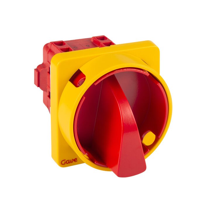 INTERRUPTOR 3P GAVE 25A.D0 BLOQUEO CANDADO ROJO/AMARILLO