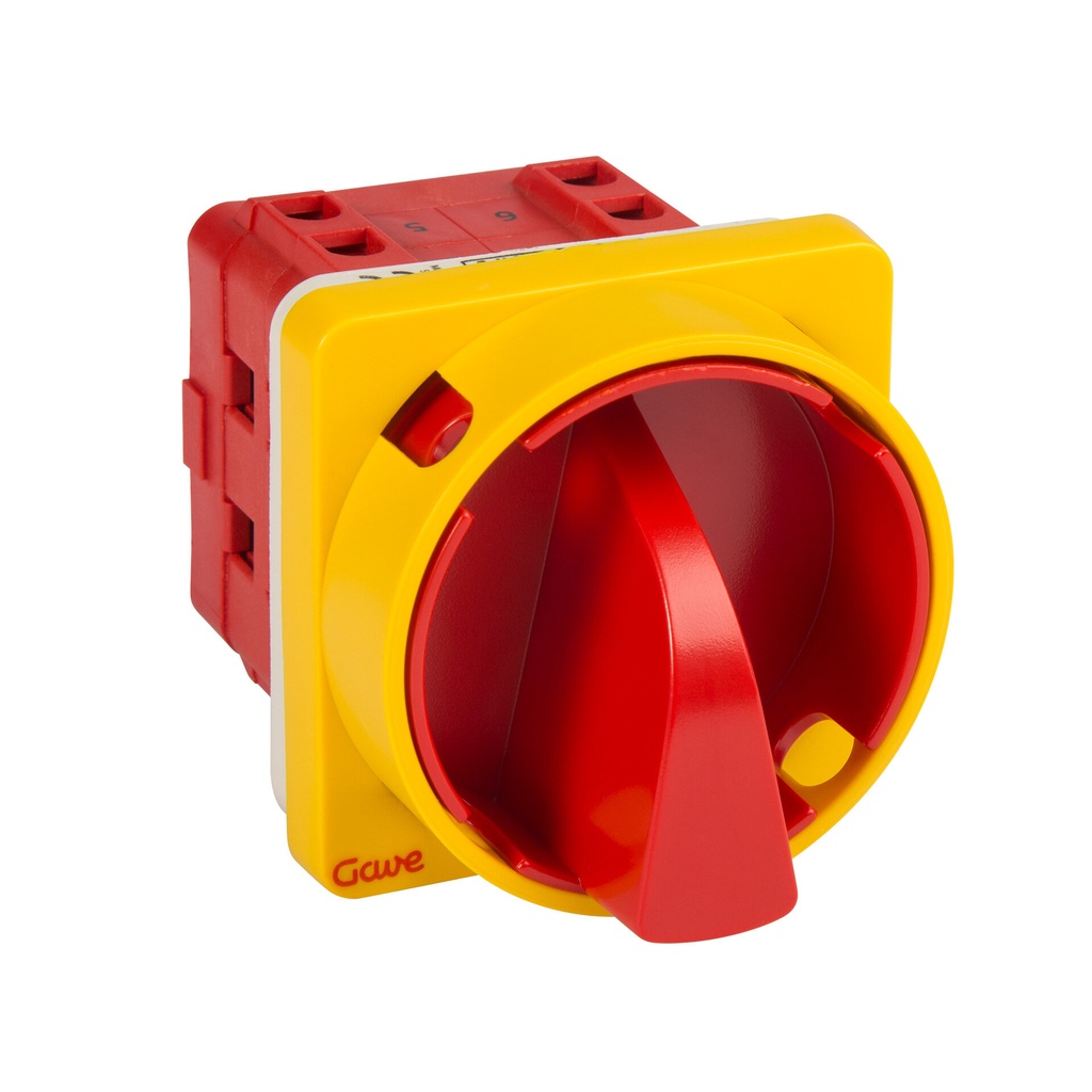 INTERRUPTOR 3P GAVE 32A D1 BLOQUEO CANDADO ROJO/AMARILLO