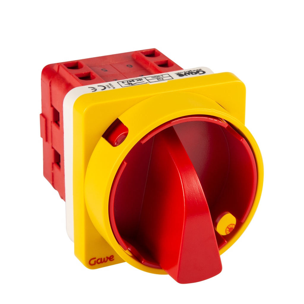 INTERRUPTOR 3P GAVE 32A.D1 BLOQUEO CANDADO ROJO/AMARILLOTRATAMIENTO ANTIMICROBIANO