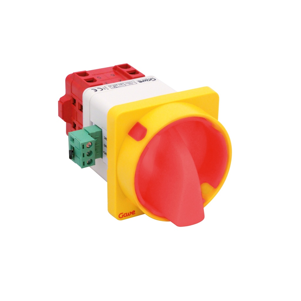 [AB551012L2] INTERRUPTOR GAVE LUMI. ROJO/VERDE 24V DC 2P 12A  BLOQ.CAND.
