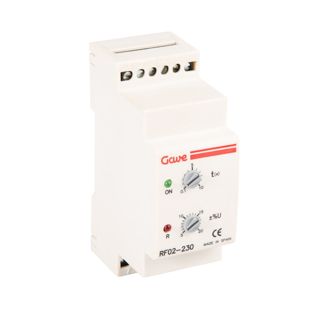 [RF01A-230] RELE CONTROL GAVE SECUENCIA Y FALLO FASE AJUSTABLE RED 3F-230V