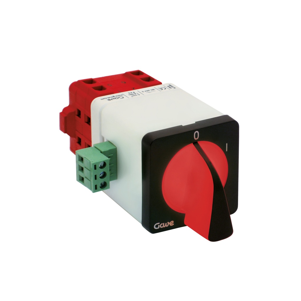 [A-560212L4] CONMUTADOR GAVE LUMINOSO ROJO/VERDE 400V 1P 25A