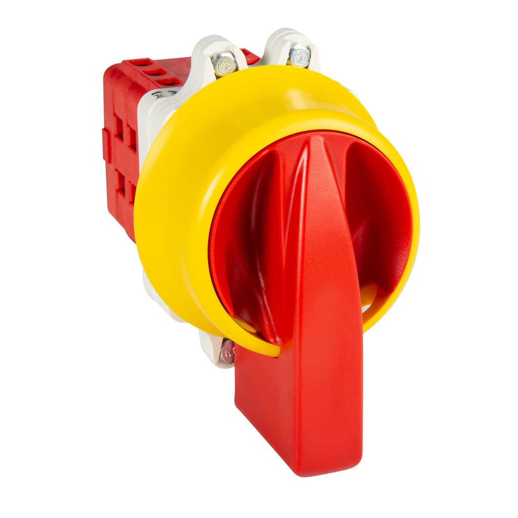INTERRUPTOR 4P GAVE 32A.D1 MANDO BLOQUEO CANDADO IP69K + AUXILIAR 1NA+1NC 12A