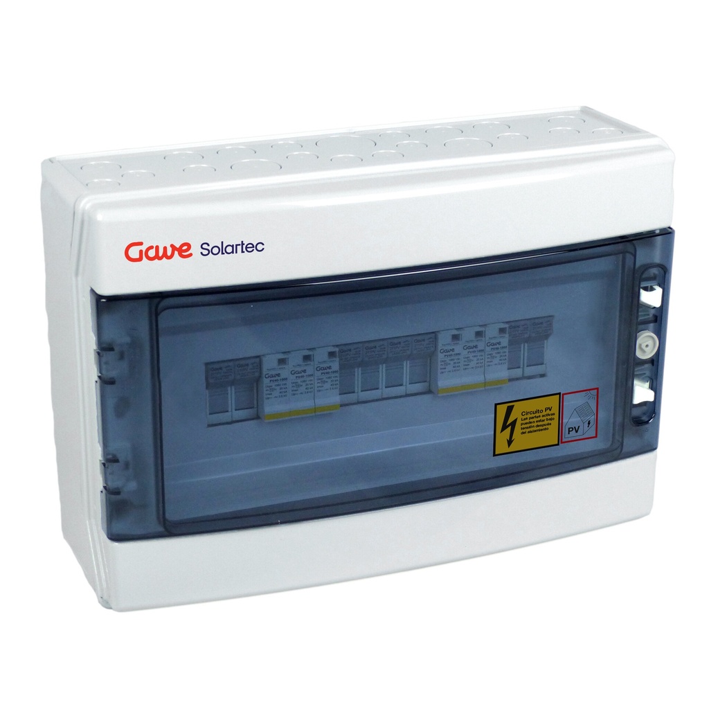 [STM210NSP15] CAJA MODULAR GAVE CONEXIÓN 2STR. FUS 15A - SIN SECCIONADOR + PROTECTOR SOBRETENSION II