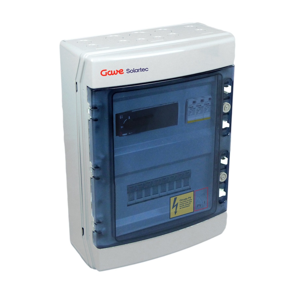 [STM41080P12] CAJA MODULAR GAVE CONEXION PV 4 STR. FUS. 12A + PROT.SOBRETENSION II