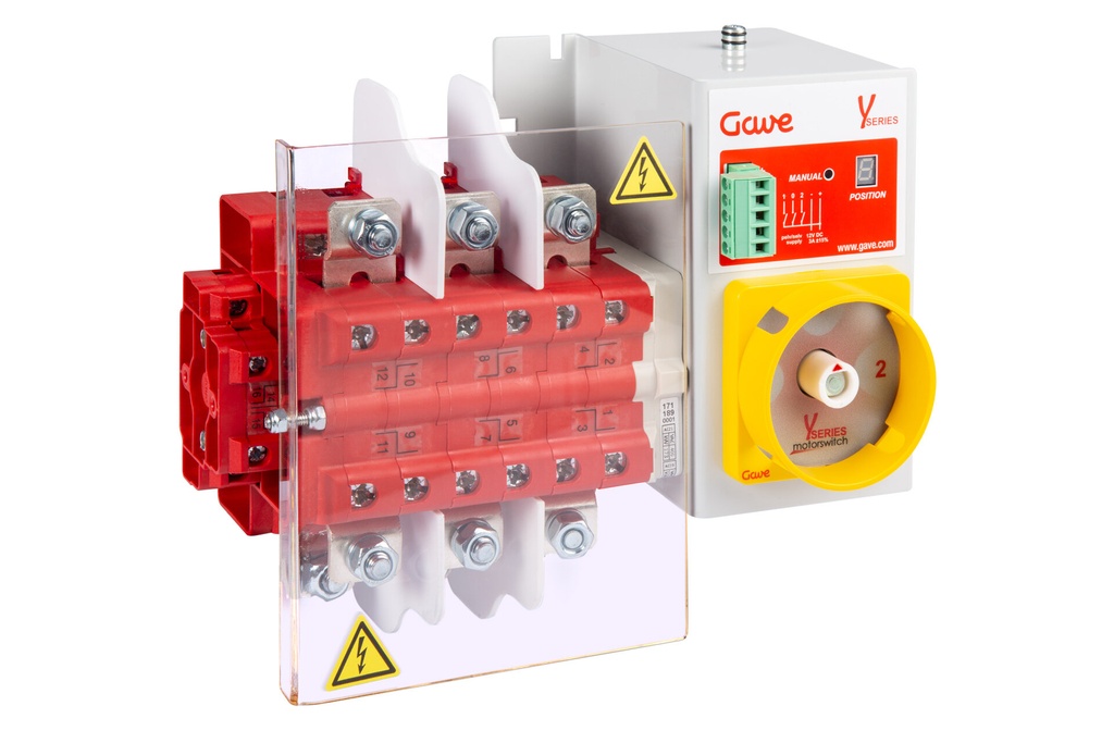 [YL562B101] CONMUTADOR  MOTORIZADO ENTRADA SUPERIOR 1-0-2 3P 200A. 12V DC GAVE