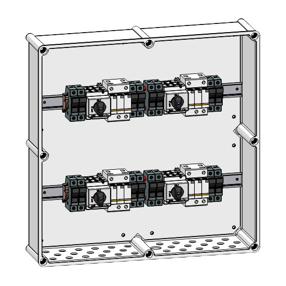 [SLP21025P15S/4] CAJA CONEXIÓN PV - 2 STRINGS x MPPT 1000V 25A FUS15A 4MPPT SALIDAS INDIVIDUALES GAVE