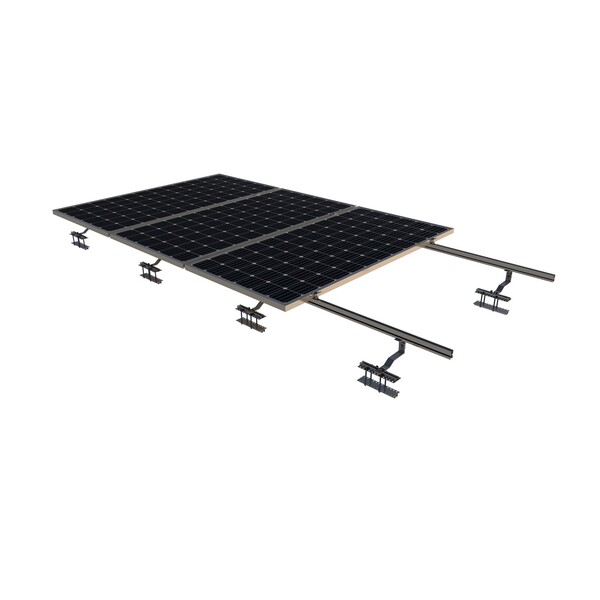 [02.2V3] SUNFER 02.2V3  KIT para cubierta de teja con abrazadera. 3 PV módulo vertical