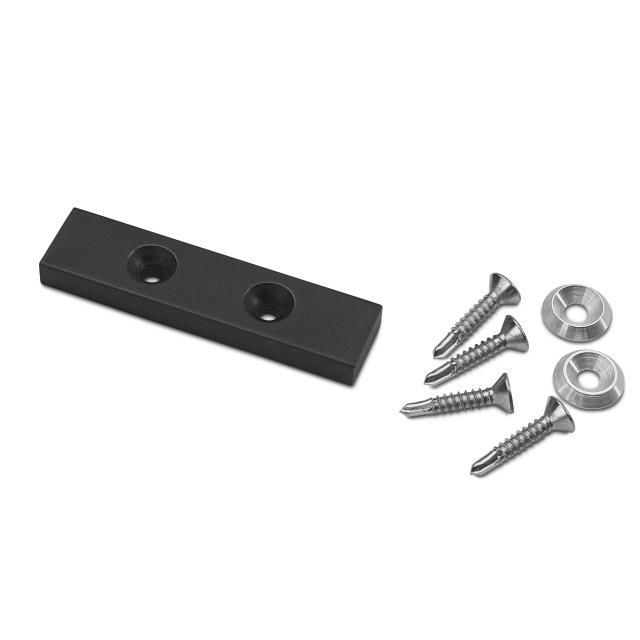 [03-000404] Set pletina antideslizante para fachada 80 x 20 x 8 mm. negro