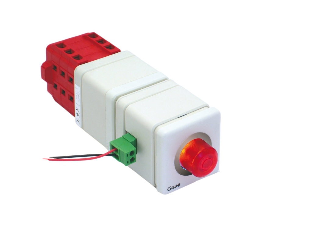 [AEL112010] CONMUTADOR EMPUJE PULSADOR ROJO LUM 1NA+1NC